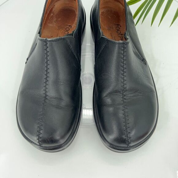 Footprint by Birkenstock Loafers Women's Size 37 6 Narrow Black Leather Shoes - Picture 4 of 14